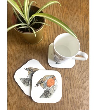 Set of 4 ‘Rockin Robin’ Melamine Coasters 