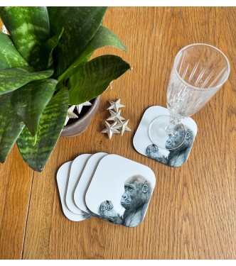 Set of 4 'In it together' melamine coasters 