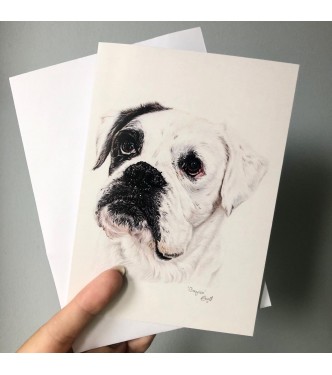 ‘Bay lee’ dog portrait greetings card 
