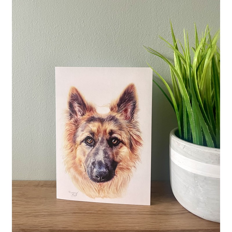 ‘Rumour’ Dog Portrait Greetings  Card